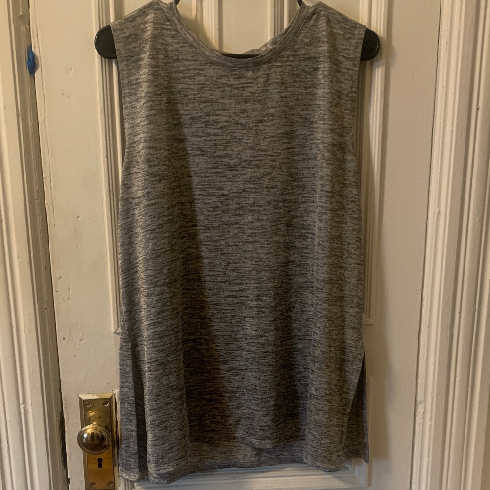 Monki Heather Gray silver Sleeveless Tank Top